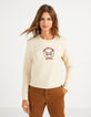 I.Code ecru ski mask image sweatshirt-2