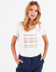 Cremeweißes T-Shirt mit buntem Schriftzug I.Code -2