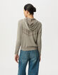 STRICKJACKE mit Fischgr&auml;tenmuster und durchbrochenem R&uuml;cken Damen-3