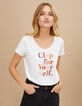 Camiseta cruzada granate de punto acanalado I.Code-2