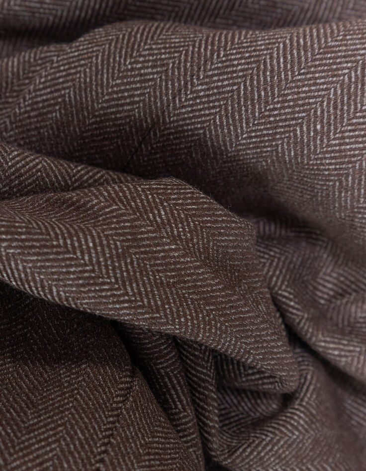 Braune Anzughose Fischgr&auml;tenmuster I.Code-9