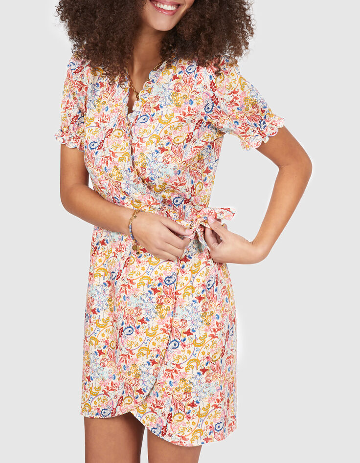 Wickelkleid mit Paisley-Badeprint I.Code -1
