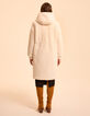Omkeerbare parka zwart nylon en ecru sherpa I.Code-7