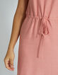 Watermeloen jurk in tricot gouden strepen I.Code-2