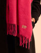 Roze sjaal geborduurd monogram IC I.Code-6