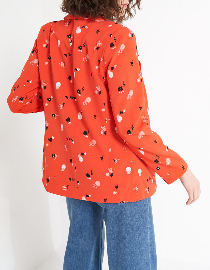 Blazer spicy orange, spicy bloemen I.Code-2