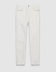 7/8 hohe Taille wei&szlig;e schmale Jeans Nina Damen-6