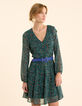 Grünes Kleid mit Sommerfrüchte-Print I.Code-1