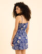 Robe fines bretelles marine imprimé maxi fleurs I.Code-5