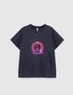 Tee-shirt night blue bio visuel disco I.Code -3