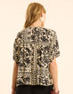 Ecru Pflanze Bandana Druck Top I.Code-4