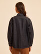 Camisa vaquera negra bordados monograma I.Code-4