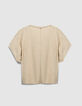 Lockeres T-Shirt aus goldenem Lurexstrick f&uuml;r Frauen-7