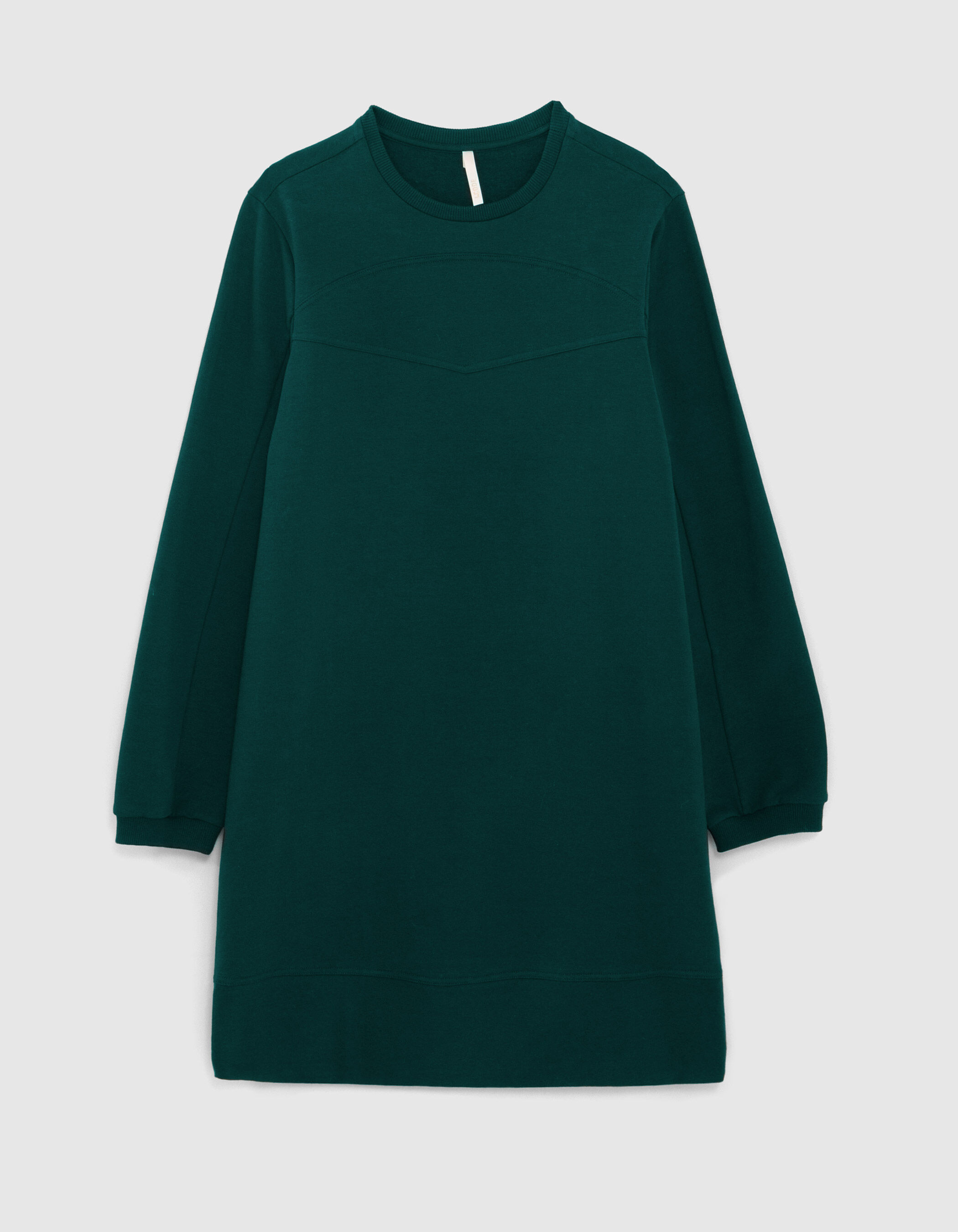 Robe sweat vert imperial message dos I.Code