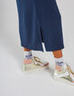 Marineblaues Polokleid in Blockfarbenoptik I.Code-3