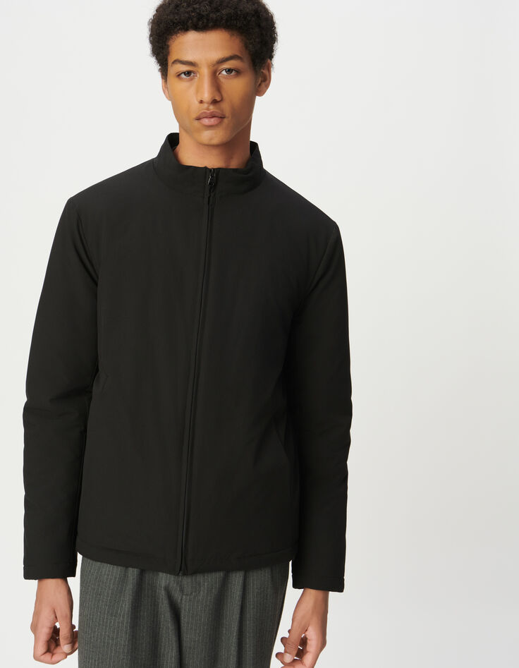 Schwarze Herren-Speppjacke Stehkragen-2