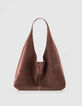 Hobo Tasche burgunderrot weiches Samt Leder Damen-1