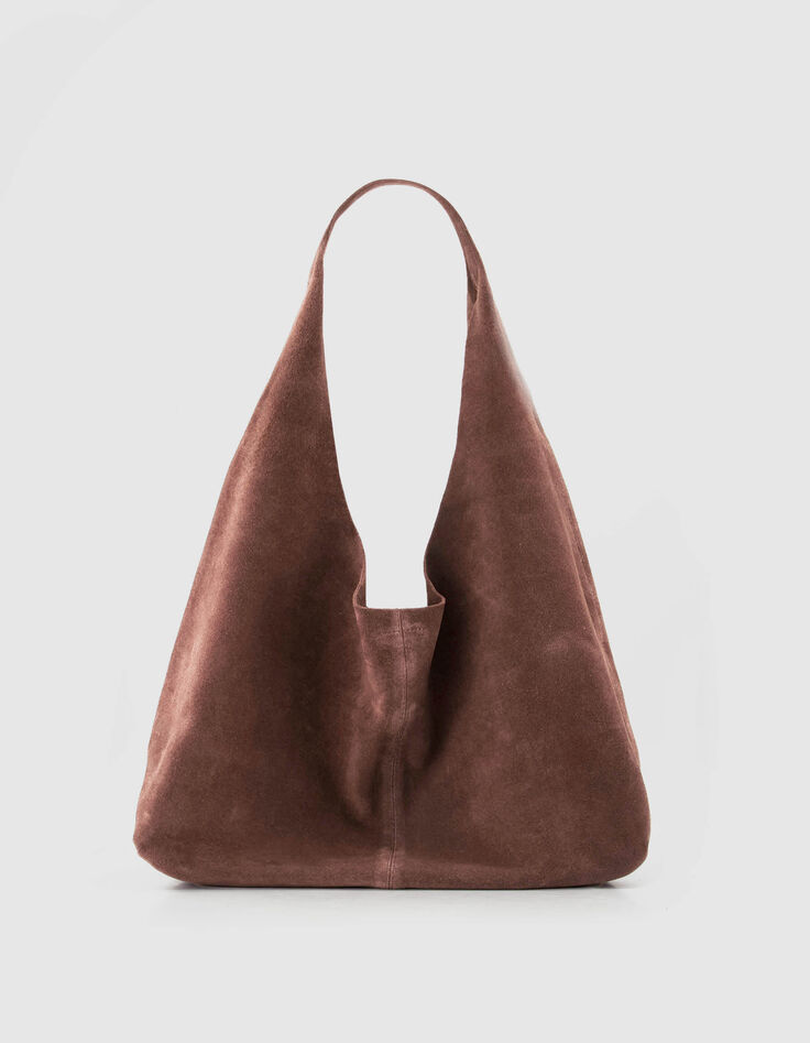 Hobo Tasche burgunderrot weiches Samt Leder Damen-1