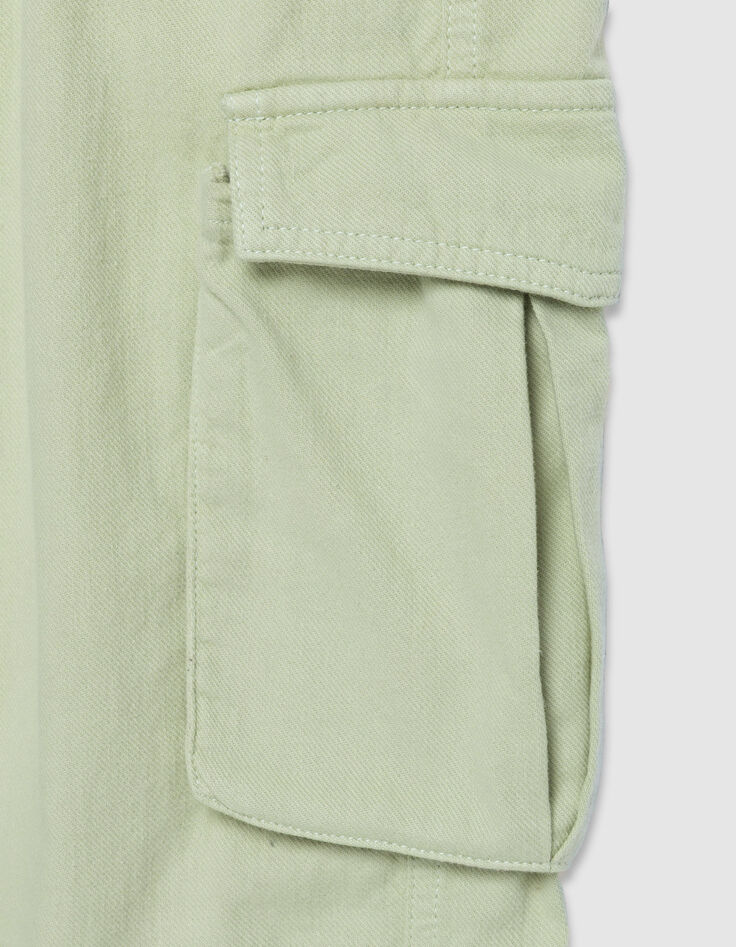 Damen Kampfgeist Mandelgr&uuml;n Denim jumpsuit-9