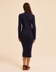 I.Code navy ribbed tube dress-4