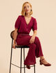 Top manches courtes rose boutons fleurs I.Code-8