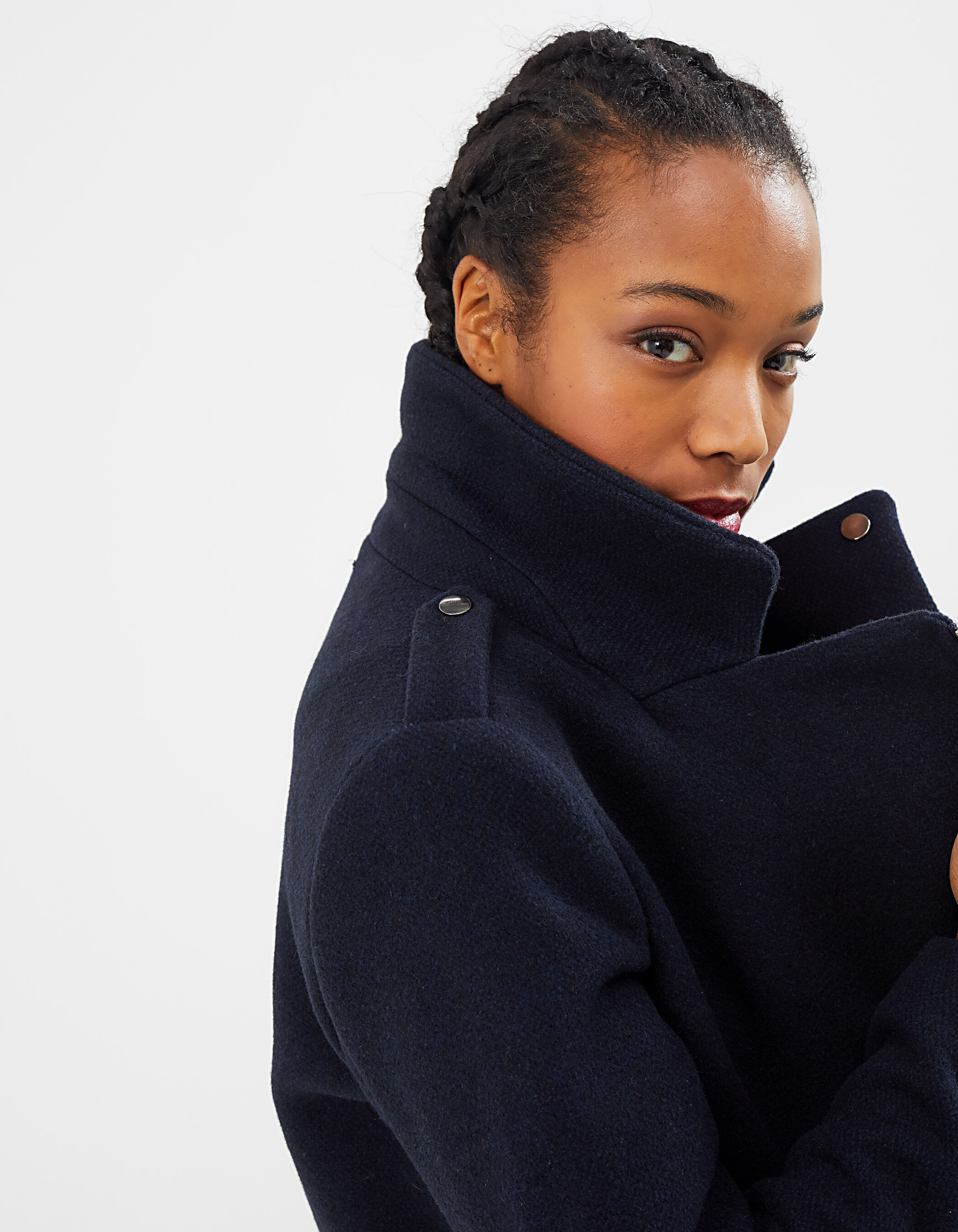 Manteau bleu marine esprit motard I.Code
