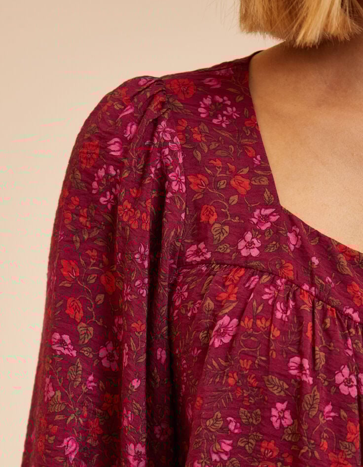 Roze blouse bloemenprint I.Code-4 Roze blouse bloemenprint I.Code-4