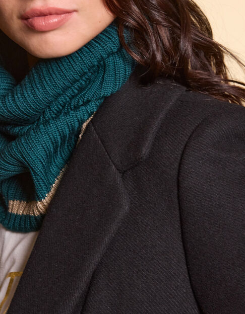 Snood verde noche punto acanalado I.Code x Lafrançaise Snood verde noche punto acanalado I.Code x Lafrançaise