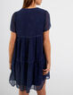 Robe indigo à imprimé petits cœurs I.Code-3