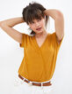Tee-shirt sunflower en lin esprit cache-cœur I.Code-4