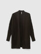 Empire-groen halflang vest in ribtricot I.Code-6
