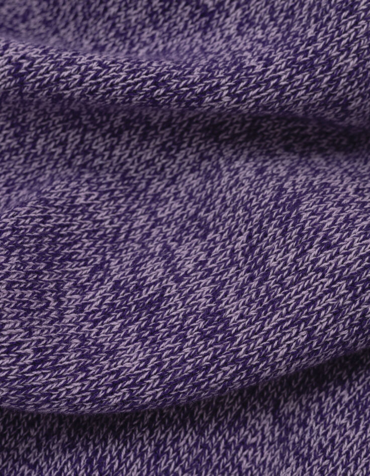 Pull à capuche parme tricot mouliné I.Code-8