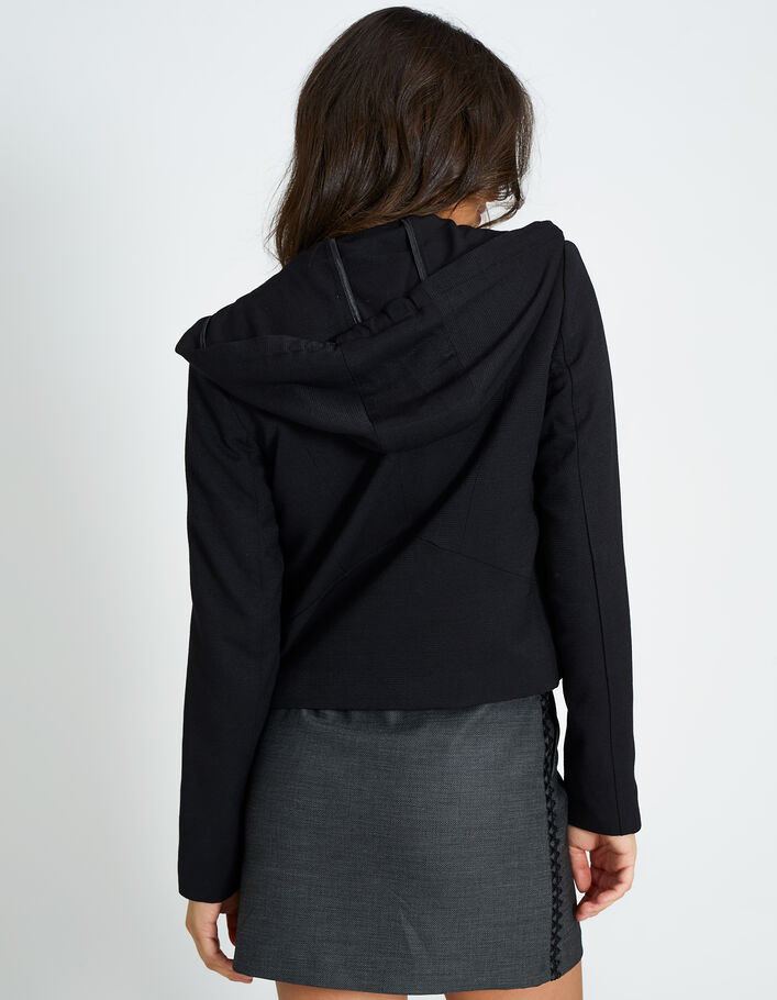 I.Code black removable hood jacket - I.CODE