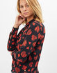Camisa negra estampado ikat corazones I.Code-2