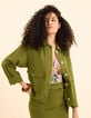 I.Code khaki flowing jacket with buttoned pockets-1