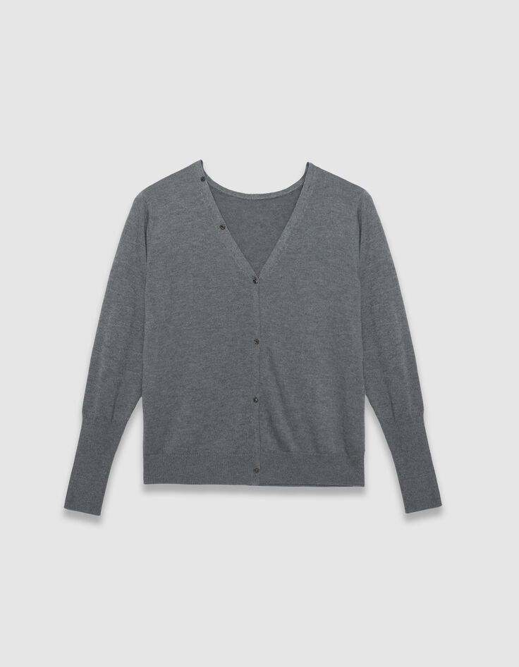 C&aacute;rdigan gris punto reversible mujer-6