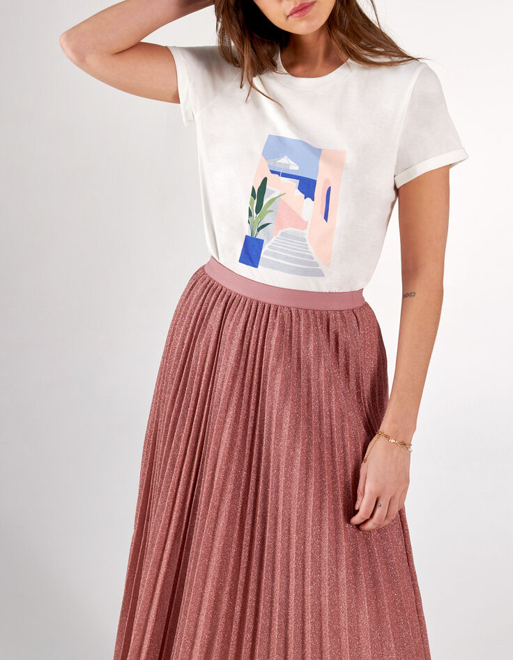 I.Code white landscape image T-shirt-1