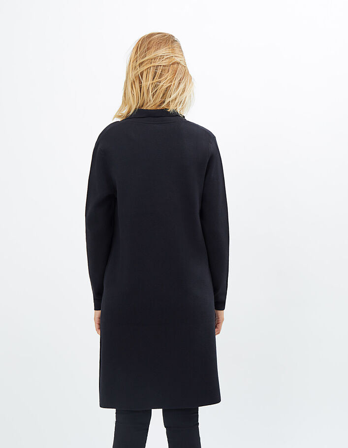I.Code black knitted coat - I.CODE