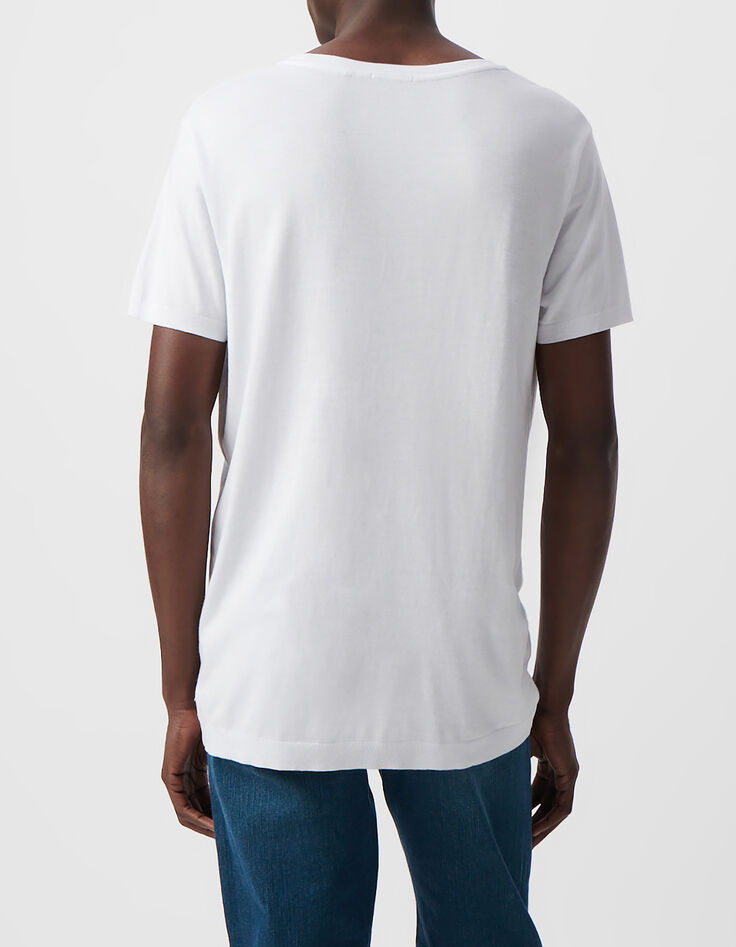 Wei&szlig;es Herren-T-Shirt aus Baumwollmodal-3