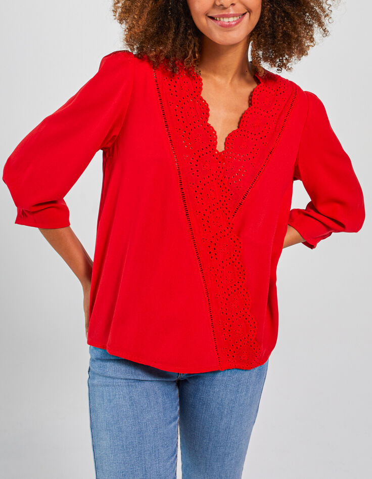 Blouse cherry broderie anglaise I. Code-1 Blouse cherry broderie anglaise I. Code-1