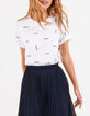 Camiseta blanco roto mensajes efecto sello I.Code -1