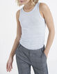 I.Code light blue linen vest top-1