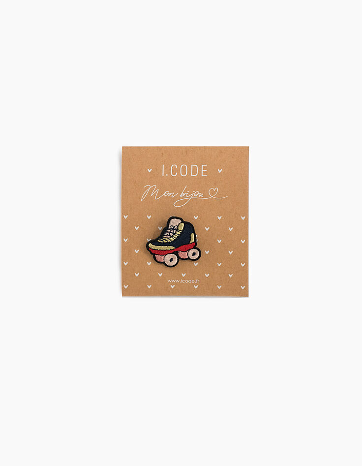 Broche rolschaatsen geborduurd I.Code-1