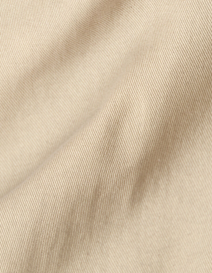 Women's long beige sleeveless safari dress-9