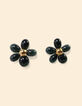 I.Code green flower earrings-4
