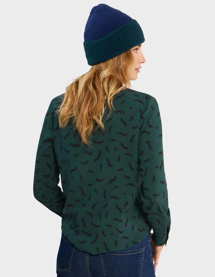Chemise vert impérial à imprimé vagues I.Code -3