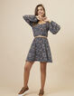 Vestido negro estampado cachemira floral I.Code -2