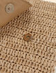Beige Handtasche aus geflochtenem Papierstroh I.Code-6