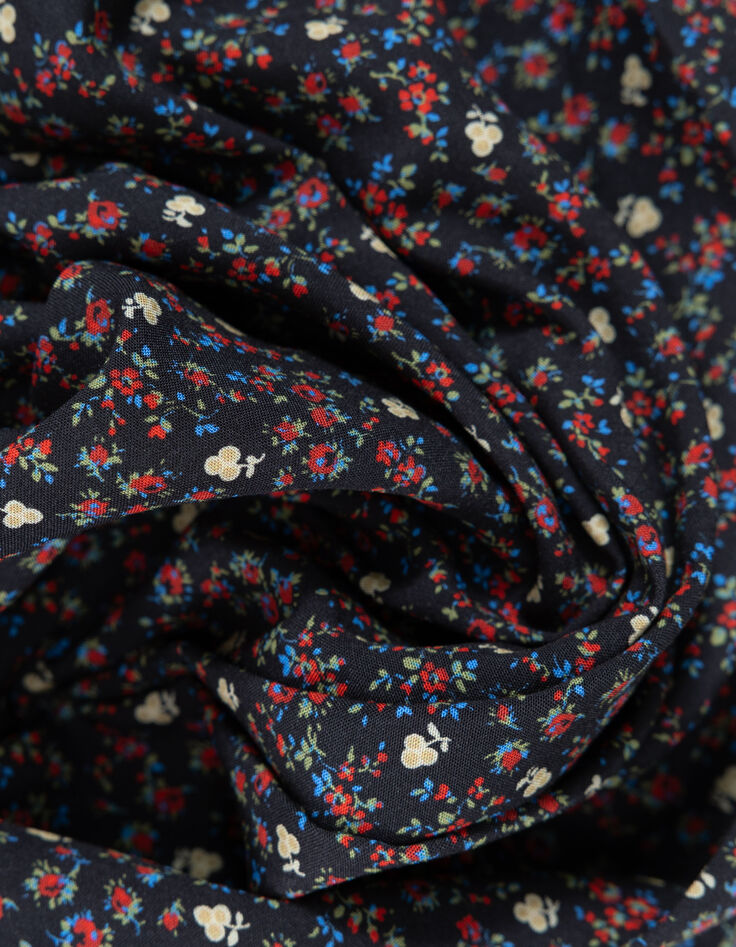 Falda midi negra flores de invierno Margaux I.Code-8