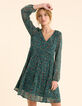 Grünes Kleid mit Sommerfrüchte-Print I.Code-4